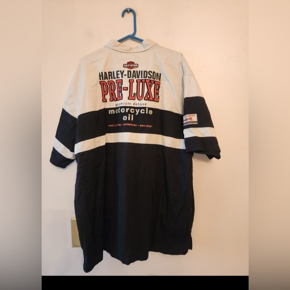 Harley Davidson Mechanic Shirt Mens 2xL Pre Luxe SS Button Embroidered - Picture 4 of 6